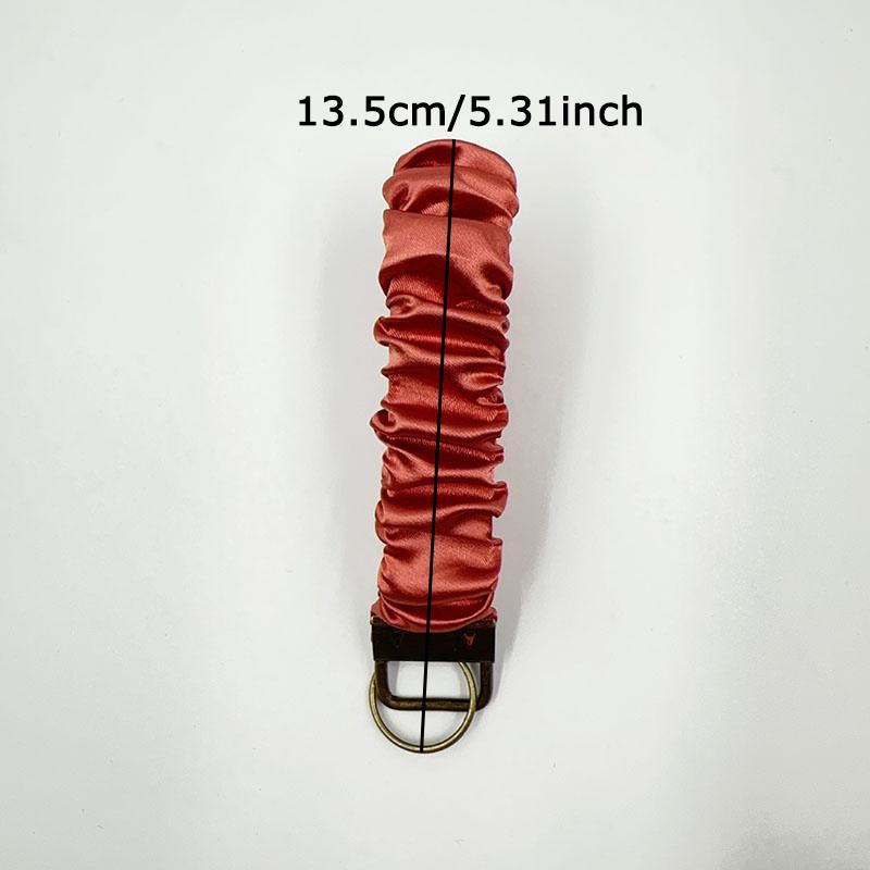 WTEMPO Stretchy Wristlet Key Chains Durable Elastic Scrunchie Key Ring with Ring Buckle Fashion Decorative Hand Wrist Key Holders for Women