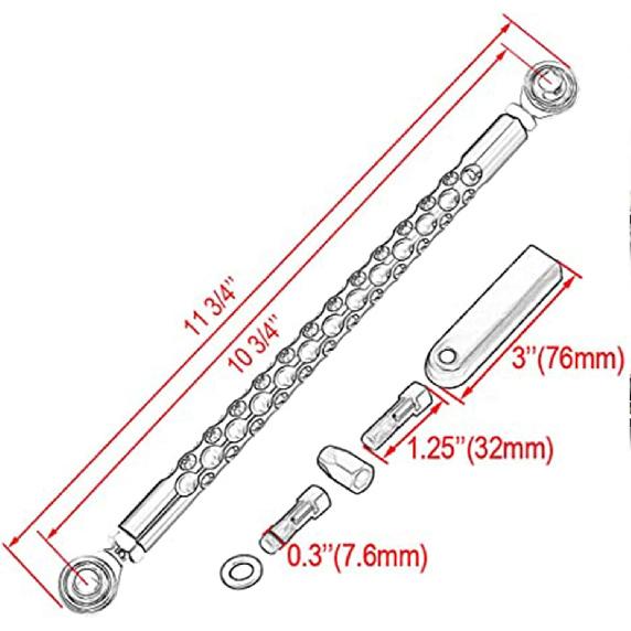 Shift Linkage Gear Shifter Levers for Harley Touring Electra Street Road Wide Tour Glide Road King Trike(Porous&Chrome)