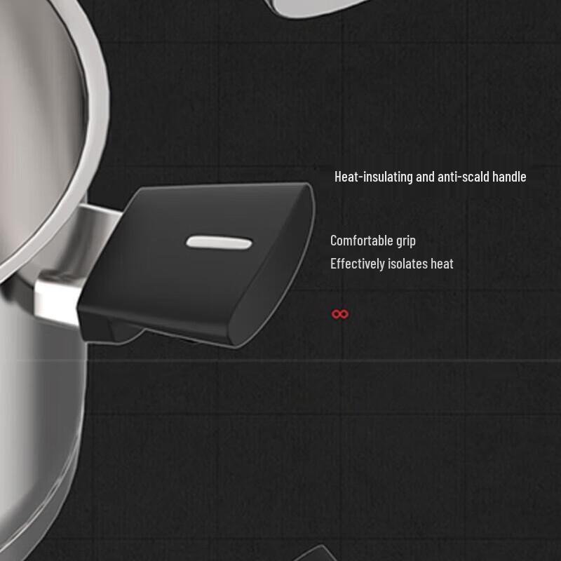 ASD 22cm 304 Stainless Steel Milk Steamer & Stew Pot