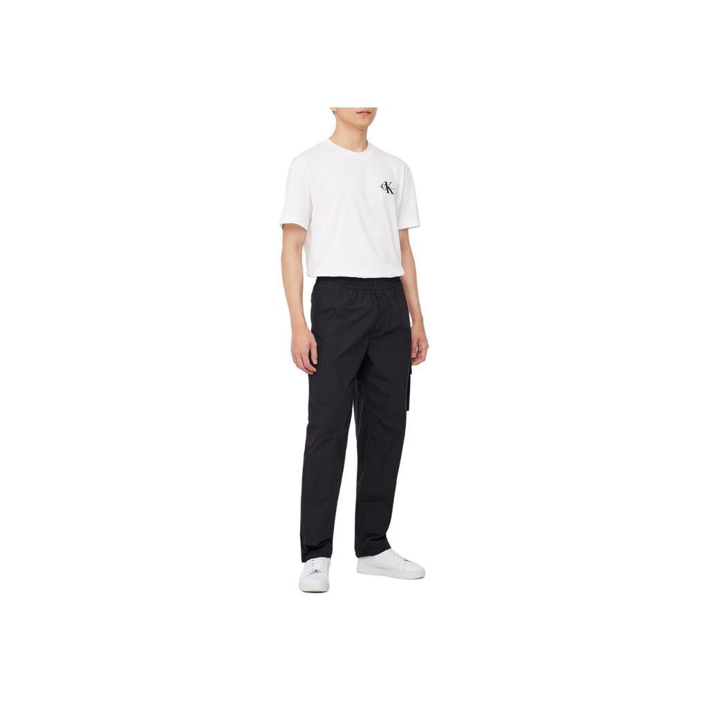 Calvin Klein Straight Simple Solid Color Work Pants Men bottoms Black J325125-BEH