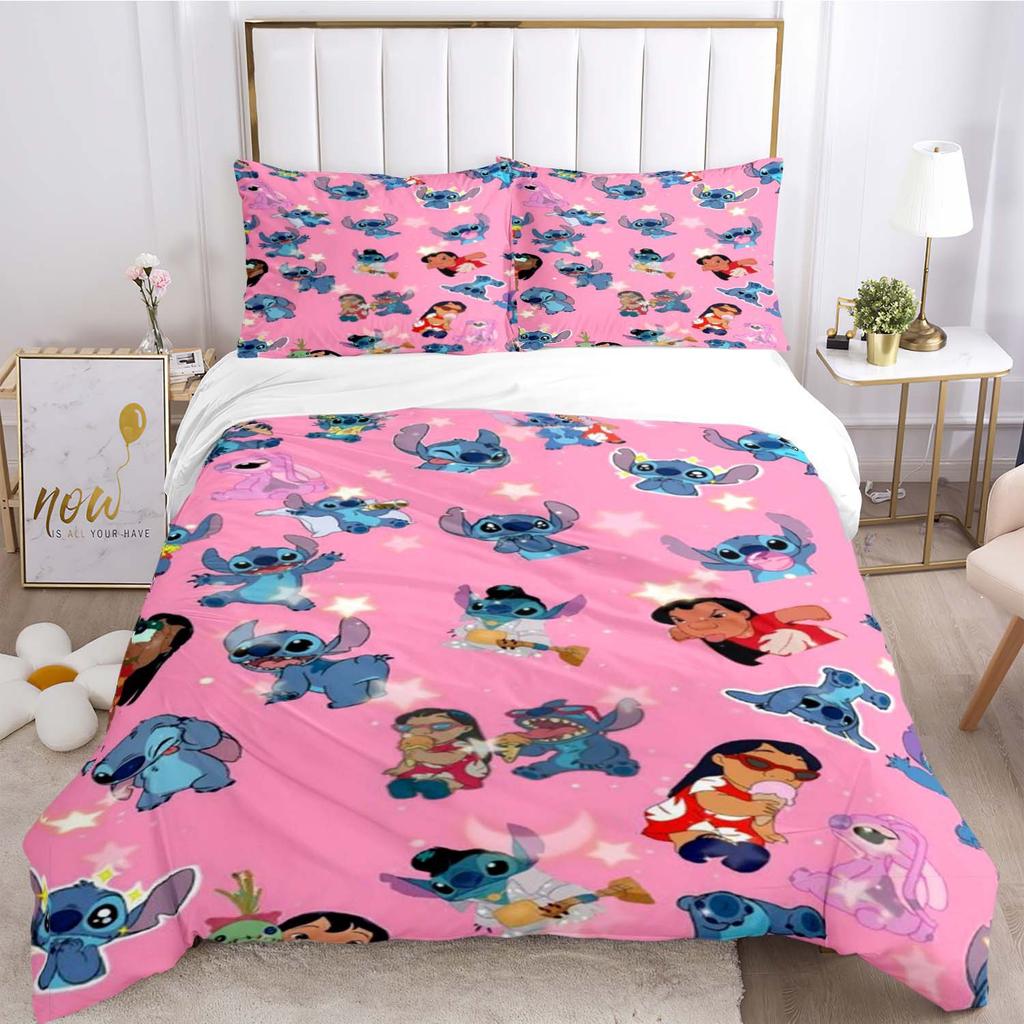 3D Digitaldruck Drei-teilige Bettbezug Cartoon Vier-teilige Bettwäsche