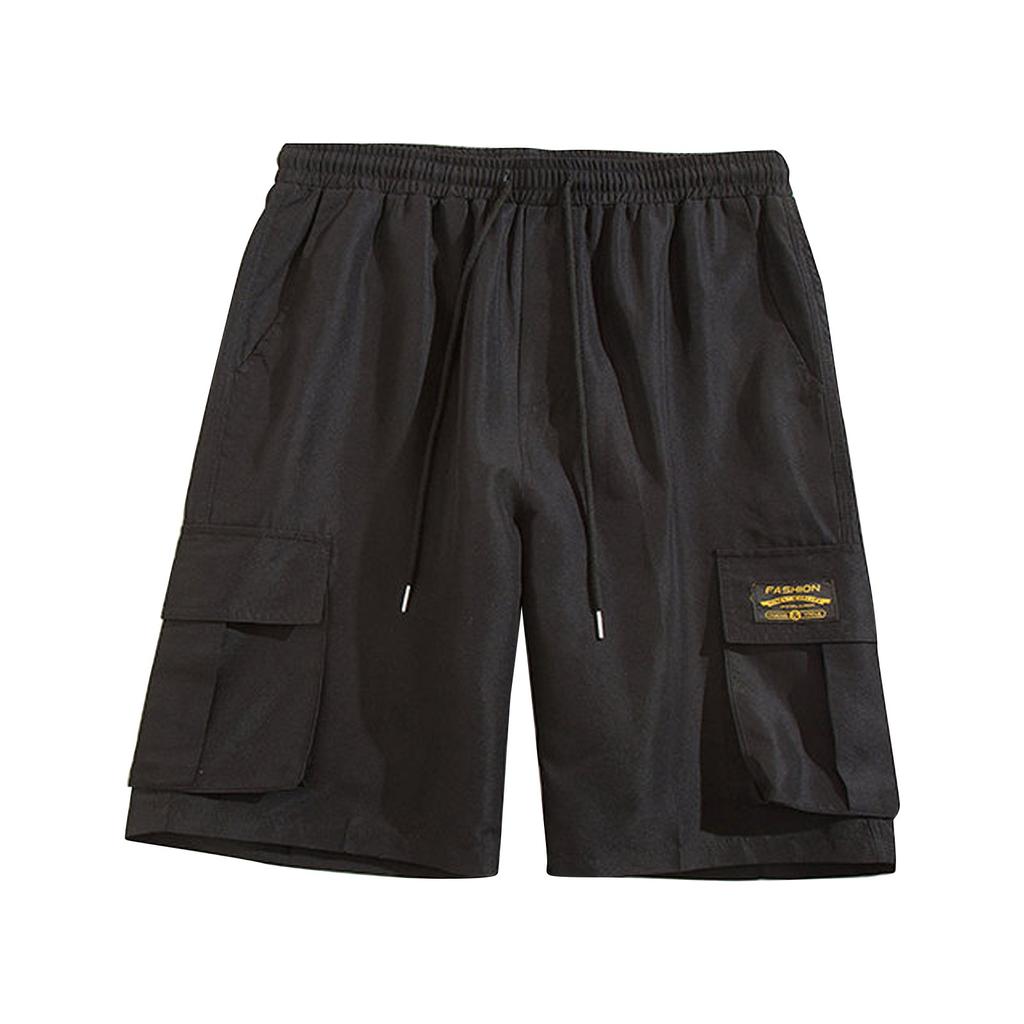 Men's Summer Cargo Shorts Loose Casual Multi-Pocket Drawstring Men's Jogging Cargo Shorts