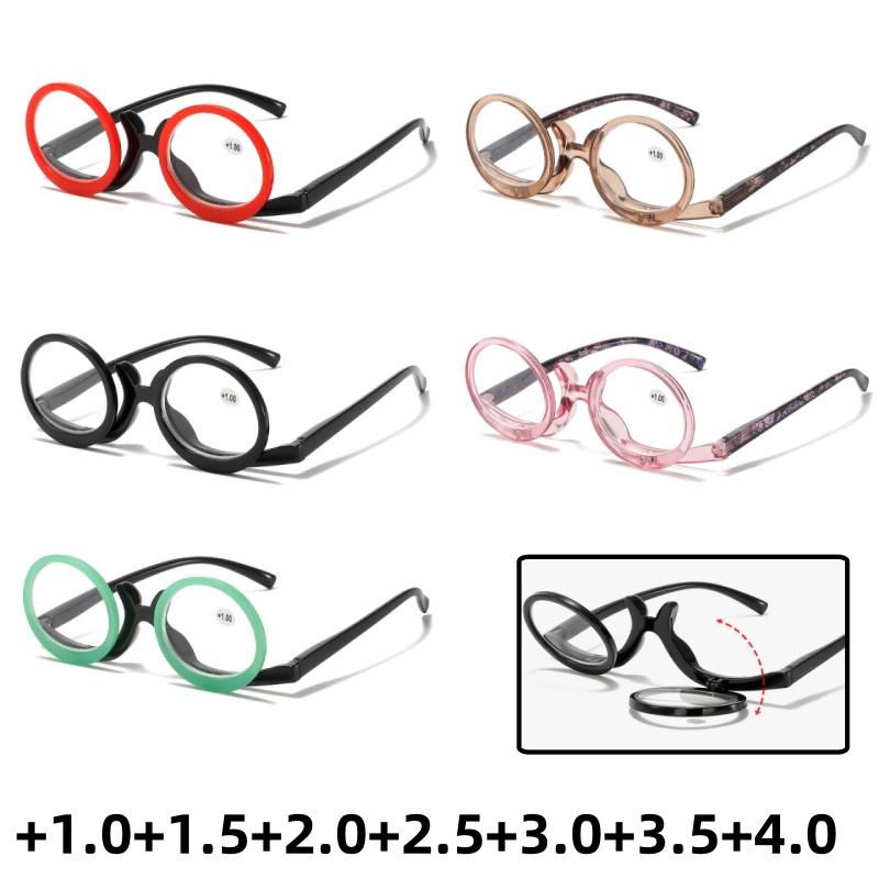 Unisex Design Fashion Style Makeup Reading Presbyopia Eyeglasses Portable Eye Protection Presbyopia Eyeglasses Flip Up Distant Vision Eyeglasses To