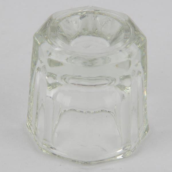 2x osmihranný skleněný pohár Dappen miska na tekutý prášek na akrylové nehty