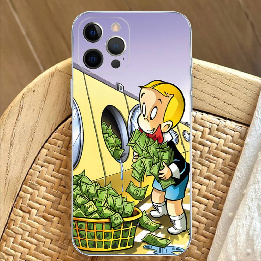 Trend Cartoon Dollar Alec Monopoly Transparent TPU Phone Case for iPhone 17 11 12 13 14 15 16 Pro Max 16 Plus Cover