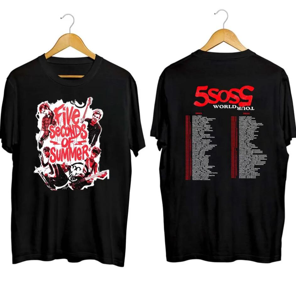 5 Seconds Of Summer World Tour 2023 2026 T-shirt size S-5XL L