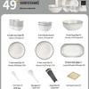 49-Piece Japanese Style Underglaze Bone China Dinnerware Set