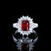 Lindon Classic Copper Alloy Zircon Ring Ladies Jewelry Wedding Promise Party Gift