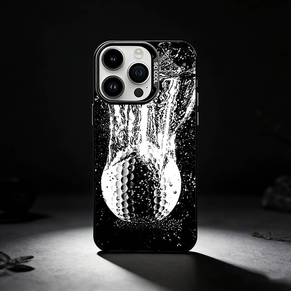 

Golf BALL Phone Case For iPhone 17,16,15,14,13,12,11 Plus,Pro Max,XS,Colored silver phone case iPhone15plus