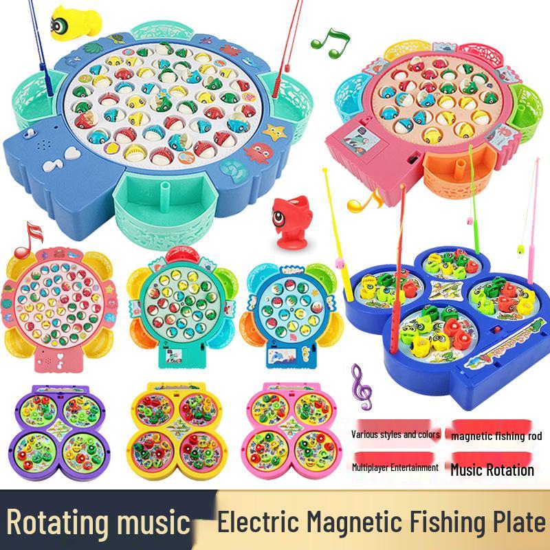 

Children s Electric Fishing Toy Set with Music and Rotating Magnetic Rod - Free Shipping