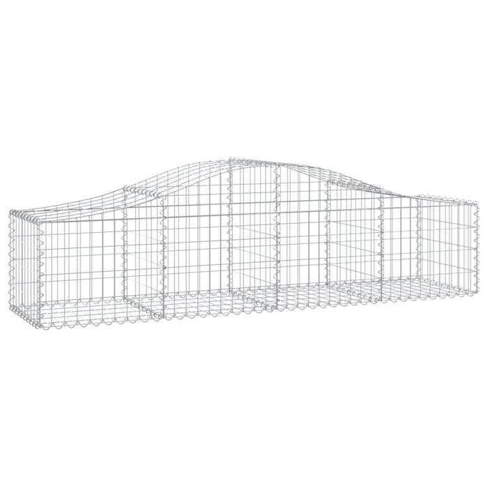 VidaXL 5x Paniers à Gabions Arqués Cages à Gabions Arquées Murs de Gabion Barrières de Jardin Terrasse Extérieur 3145580