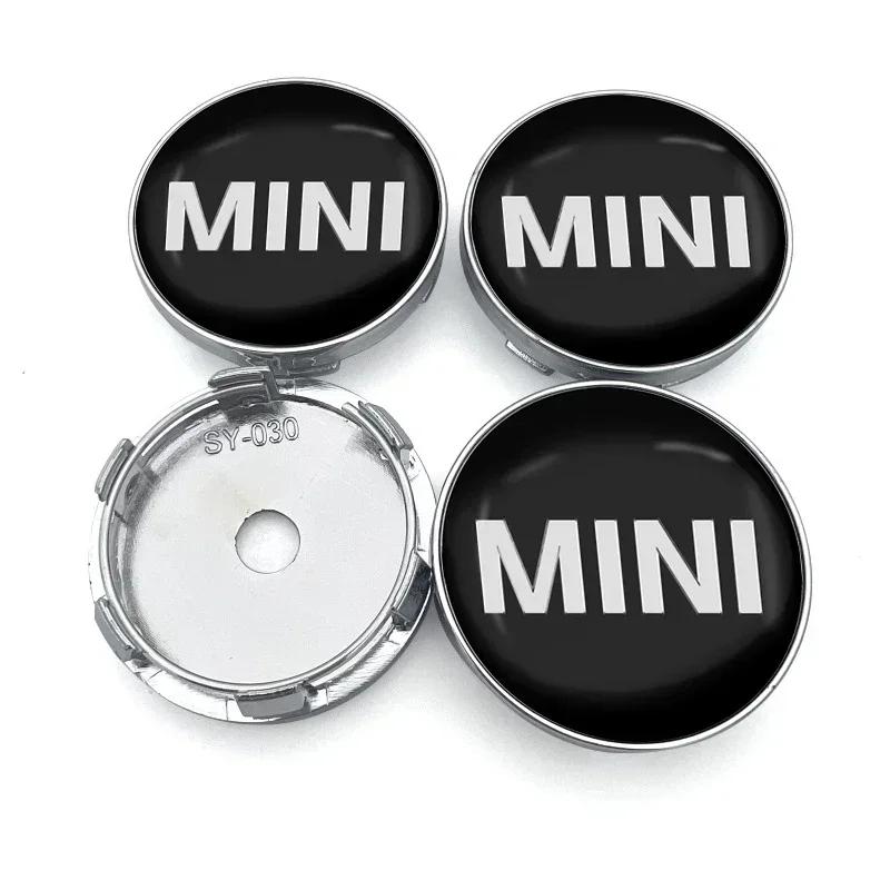 2025 Hot For BMW MINI 4Pcs 56mm Wheel Center Hub Cap Badge Wheel Sticker Decoration For MINI Cooper One S Clubman R50 R53 R56 R6