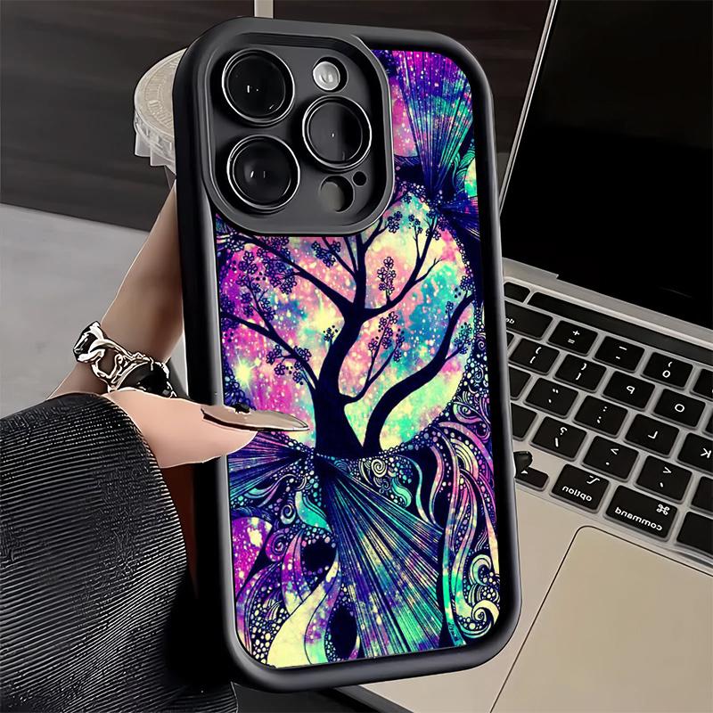 Phone Case for iPhone 17 Air 16E 15 16 Pro Max Mandala Sunflower Dreamy Style Cover 14 Plus 13 12 Mini Soft Shell Silicone Funda