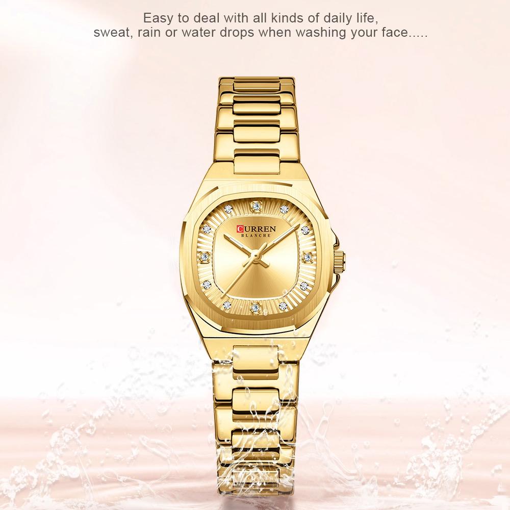 Elegant Women Wristwatch Waterproof Luminous Watch Ladies Stainless Steel Quartz Square Dial Women's Watches