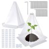 Plastic Small Plant Seedling Protector Cone Shape Greenhouse Protect Cover Suitable for Gardens Balconies