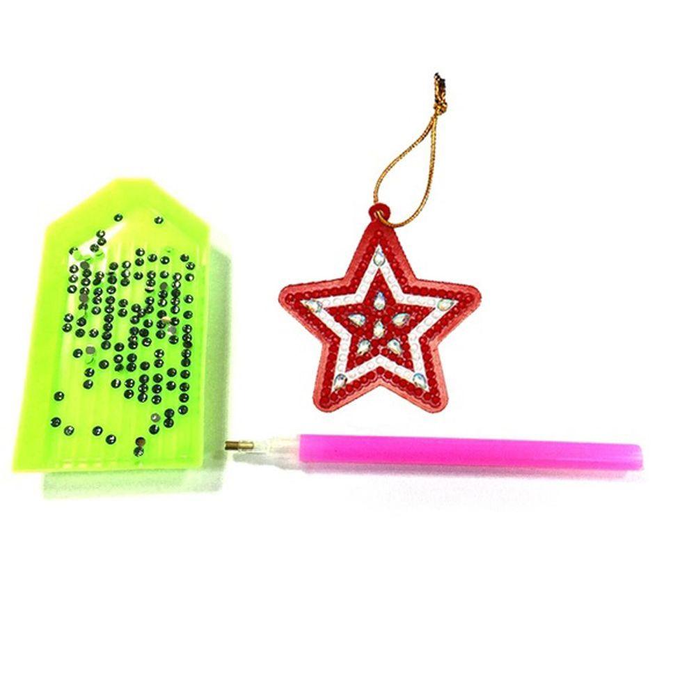 Cross Stitch 5D Diamond Painting Christmas Tree Pendant Special Shape Rhinestones Xmas Ornament