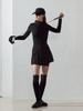 LORDLOAR Slim Soft Turtleneck T-Shirt Black