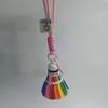 Badminton Ornament 3D Printed Shuttlecock Key Chain with Handcrafted Finishing Rainbow Color Backpack Desk Decor