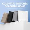 Electric Wall Sockets and Switch Big Board 80*80 Panel 1 Gang 1 Way Wall Embedded Light Switch With LED Indicator