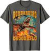 Bombardino Crocodilo Meme T-Shirt Men Women Short Sleeve Cotton Tees Funny Graphic T-shirt Y2k Outfit Summer Tops Men's Clothing