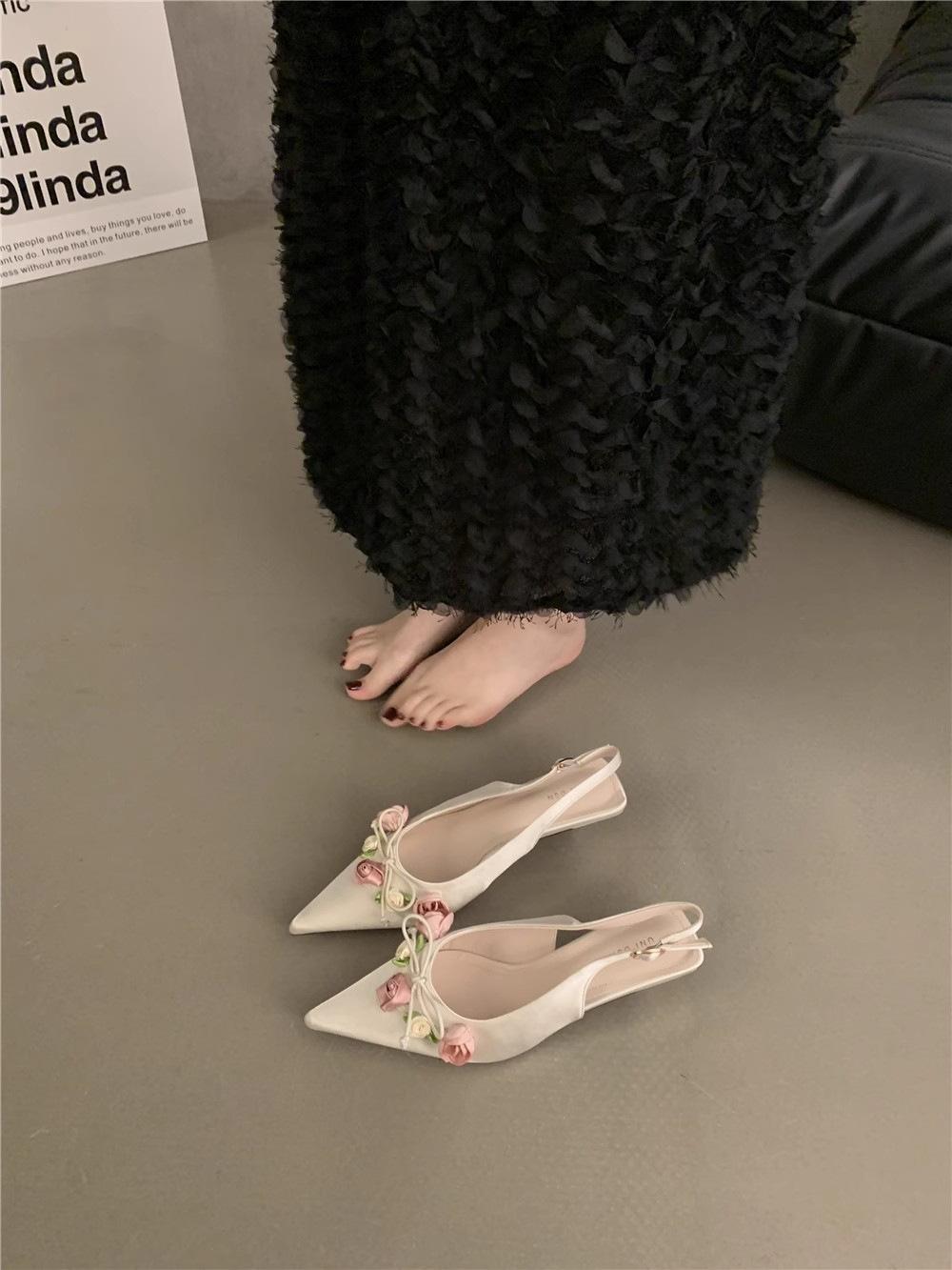 

Французский год 2025 Французское летнее настроение новое с красивым темпераментом однословный пояс туфли на высоком каблуке сандалии женская юбка 39 абрикосовый