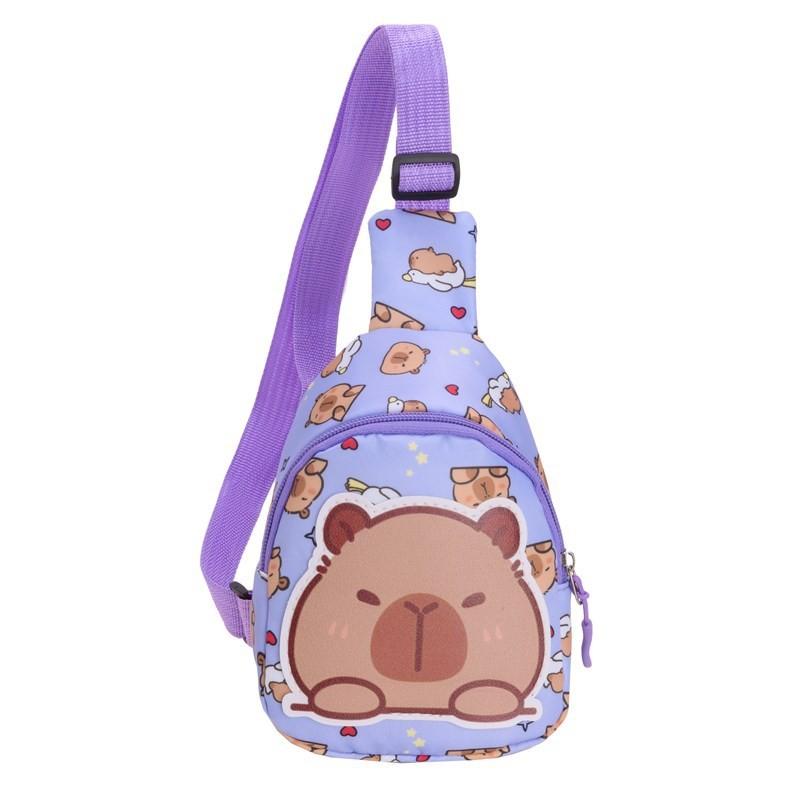 Capybara Printed Shoulder Crossbody Chest Bag Children Outdoor Wallet Leisure