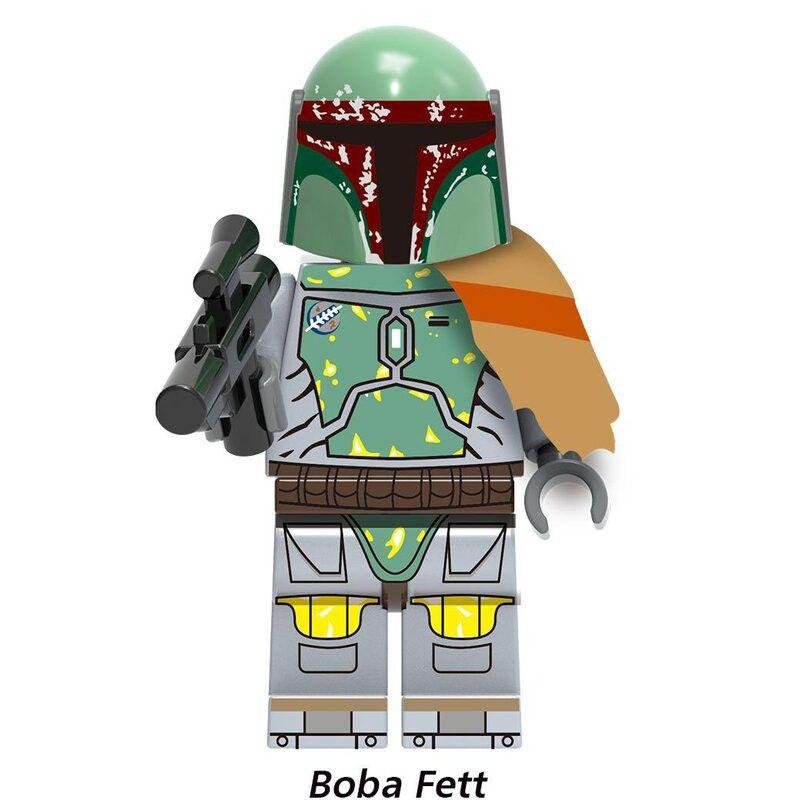 Minifigures Buliding Blocks Bricks Figures Rey Boba Fett