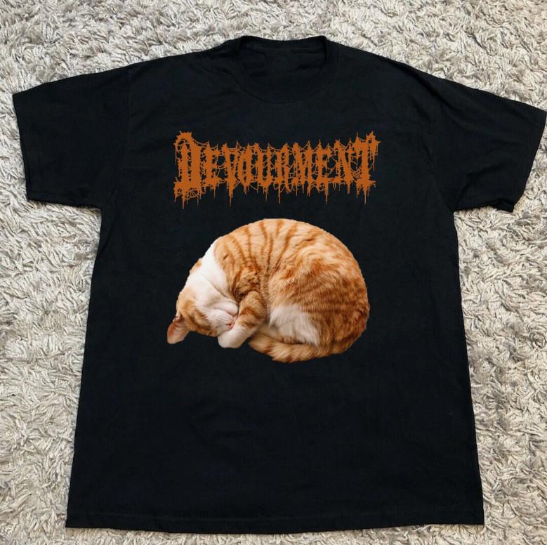 Rare Devourment Band Funny Cat Cat Cute Black T-Shirt AM647 ALL COLOR S-5XL S