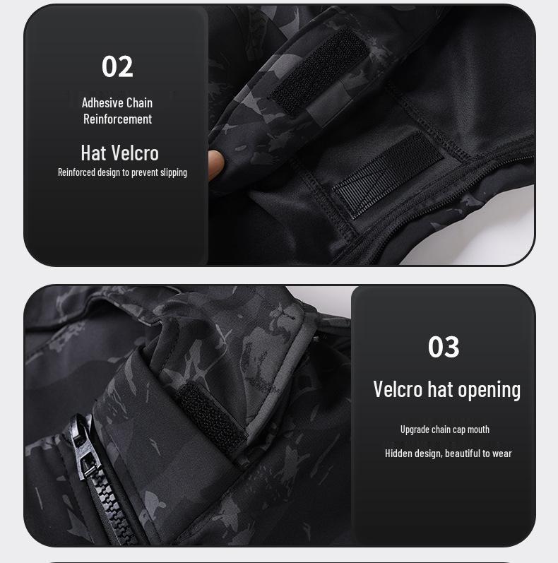 Men's Durable Waterproof Camouflage Jacket & Pants Set - Breathable Workwear for Spring & Autumn Outdoor, Tactical, and Mountaineering Use