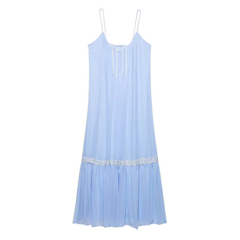 Kaslead New Women Clothes Western Style Fashion Medium Long Version Fine Sling Dress 3064334