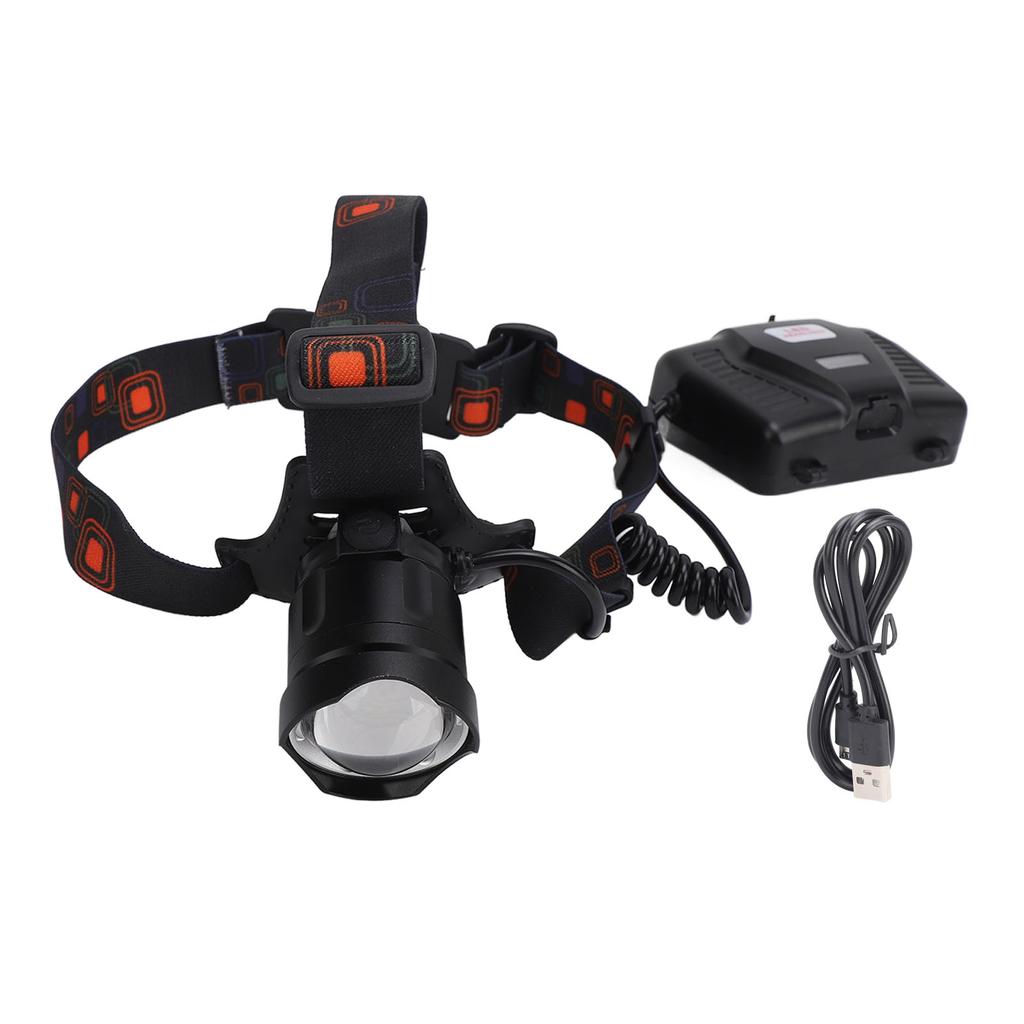 LED Headlamp High Power Adjustable Angle Telescopic Focus Waterproof Headlight for Outdoor Hiking Construction P70 LED