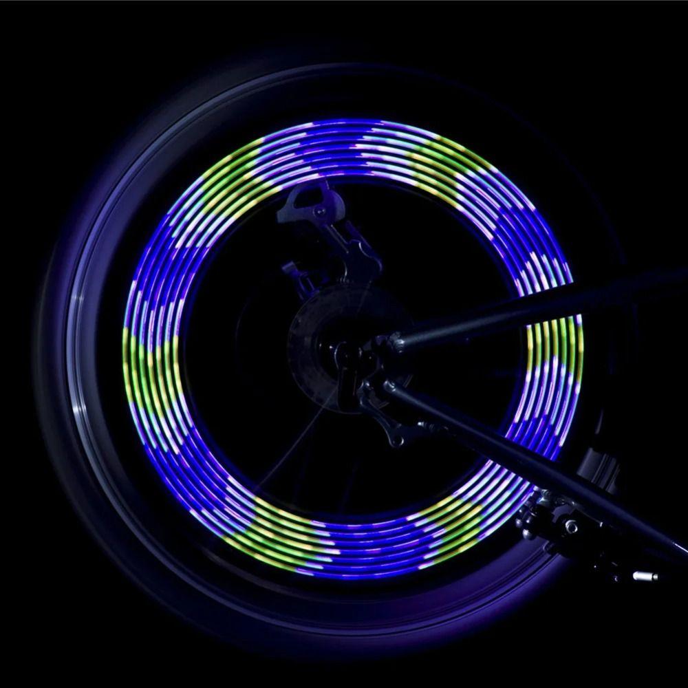 Photosensitive Switch Spoke Light 14 LED Wheel Tire Light Bike Wheel Light Bicycle Wheel