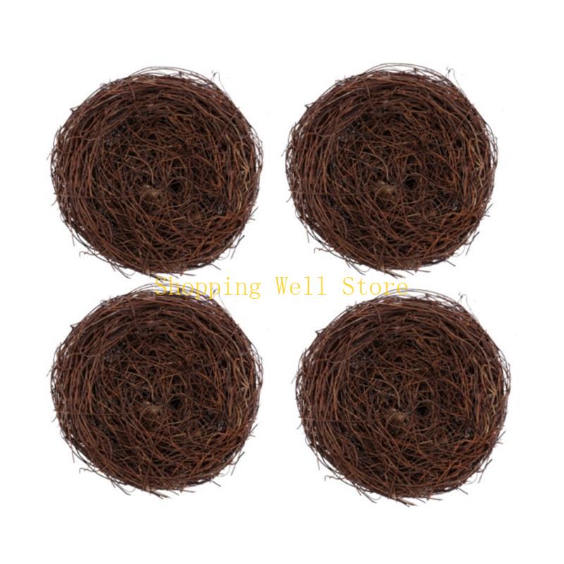 KX4B Portable Easters Bird Nests Decoration Eye Catching Easters Faux Bird Nests For Table Centerpieces And Displays