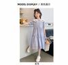 Girls' College Style Dress, Summer New Style, Stylish Doll Collar, Embroidered Mid Skirt, Princess Skirt, Short Sleeved, Medium To Long Style