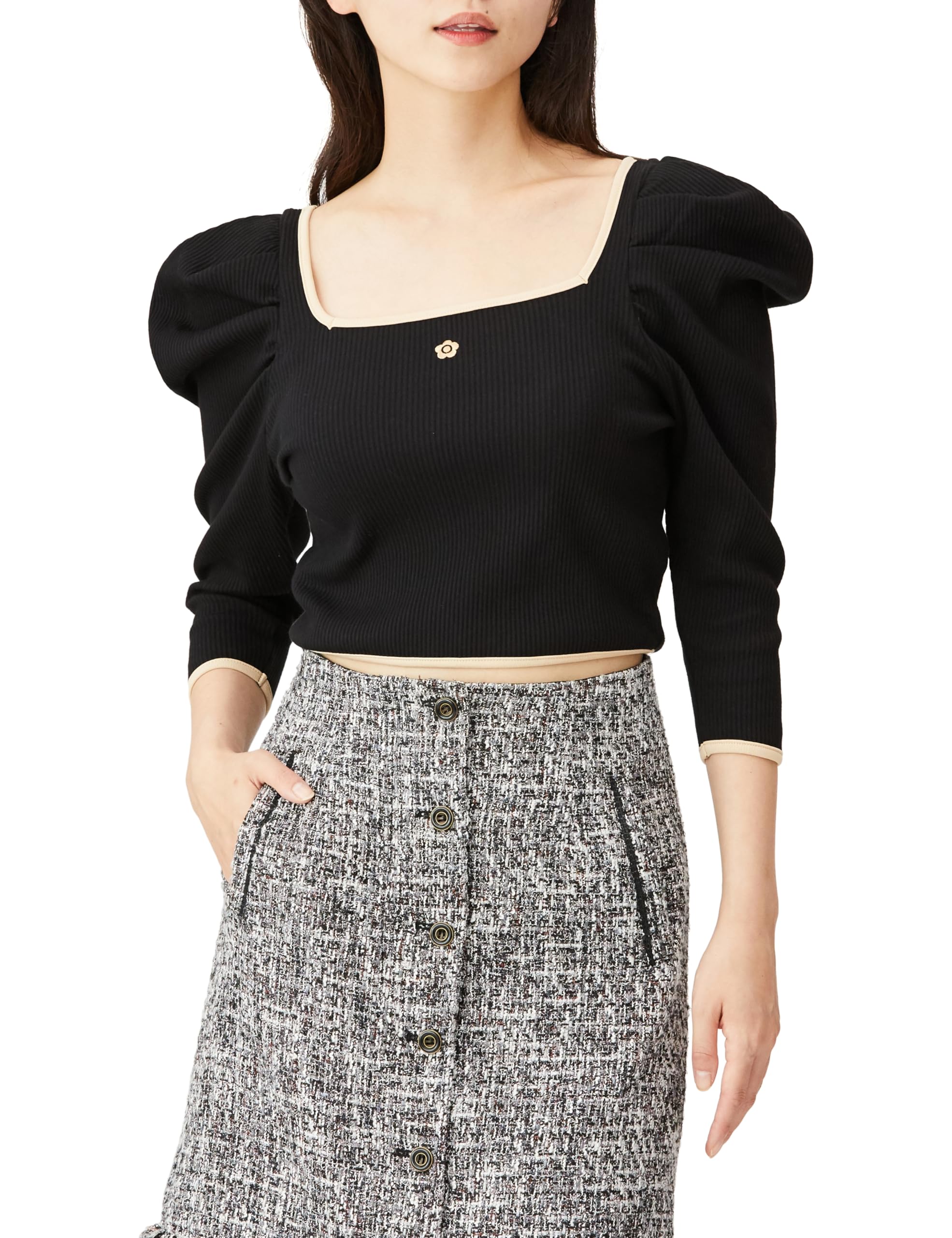 

Lily Brown Mary Quant Cut Top LWCT234260 Black Women s чёрный