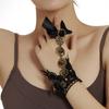 Vintage Punk Rose Lace Bracelet-Ring with Dark Lolita Style
