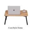 Foldable Laptop Sofa and Bed Table 59x35x24 Cm – Portable Lap Desk & Monitor Riser, Wooden Top, No Assembly