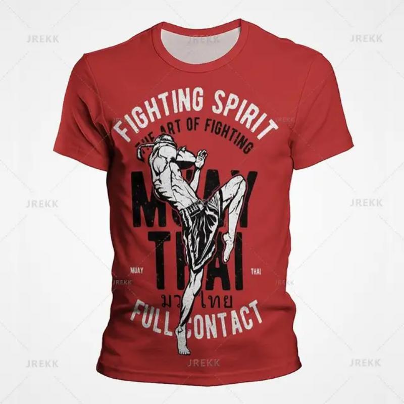 Muay Thai Gym Graphic T Shirt For Men 3D Thai Boxing Sports Printed Tee Shirts Kids Cool Streetwear Short Sleeves Quick Dry Tops