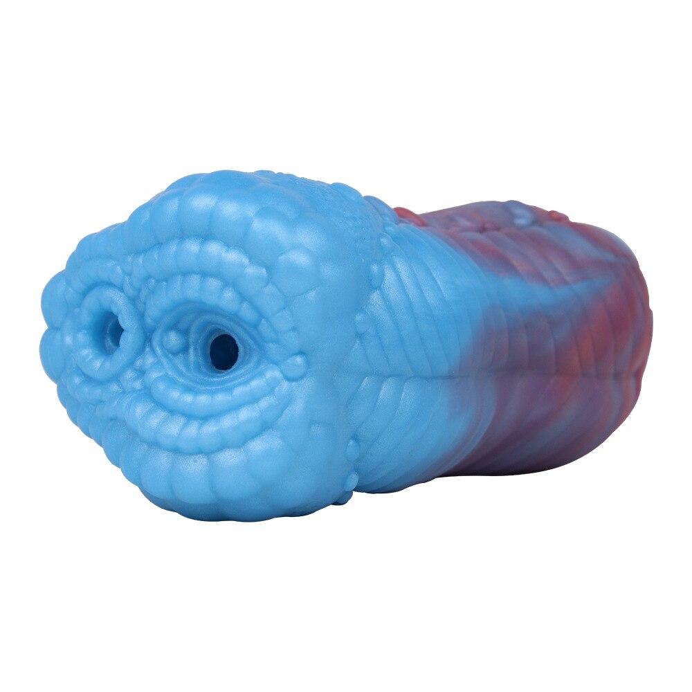 Liquid Silicone Male Masturbator Adult Sex Toys Double Hole Masturbation Cup Pocket Anal