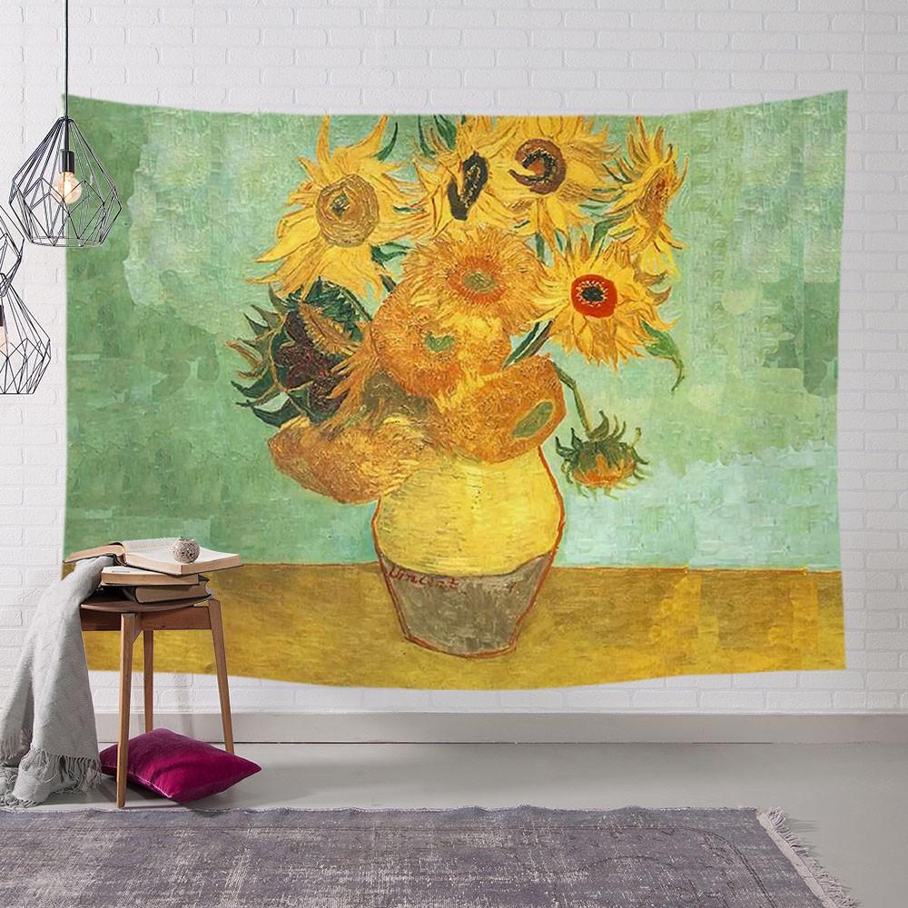 Home Decor Painting Pattern Tapestry Wall Hanging Creative Art Oil  Background Cloth Bedroom