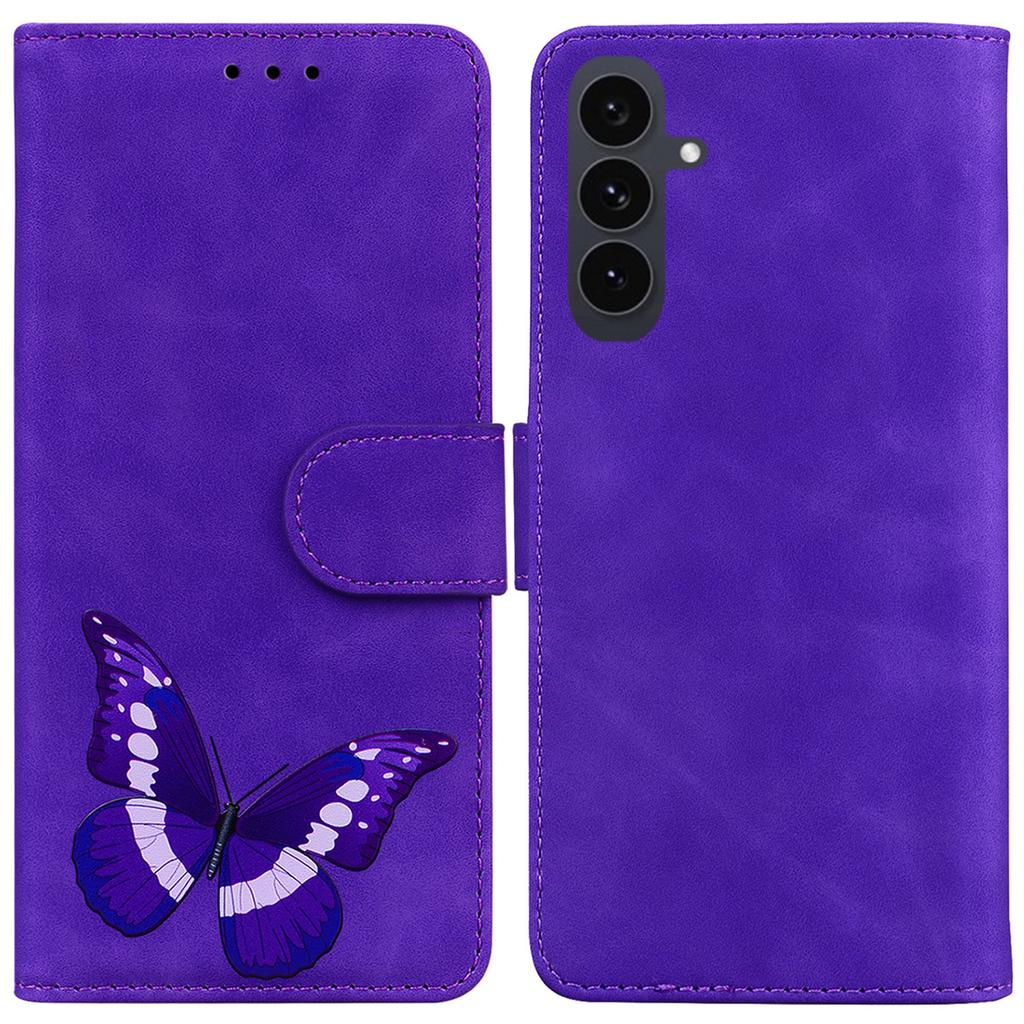 For Samsung Galaxy S25 FE Stand Case PU Leather Phone Cover Butterfly Printed