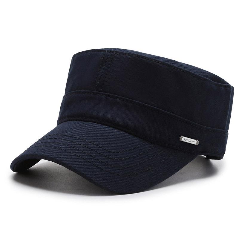 Hat solid color flat top hat spring and autumn fashion short brim visor cap cap casual hat trendy brand versatile