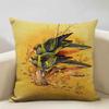 Bird Parrot Sofa Cushion Cover Bedroom Living Room Hotel Cafe Decoration Pillow Case 45x45cm Linen Pillowcase Chair Cushions