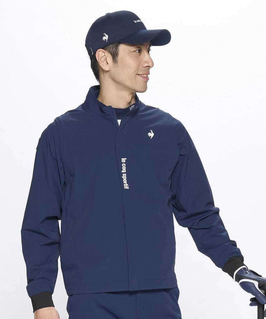 Coq Sportif Blouson Stretch Sleeves Detachable Water Repellent Windproof Golf LG5SWB01M NV00 LL [Le Golf] [NEW BASIC] Men's (Navy)