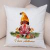 Happy Harvest Season Pillowcase Double Print Fall In The Air Cushion Cover Soft Plush I Love Autumn Pillowcase for Sofa Home Car