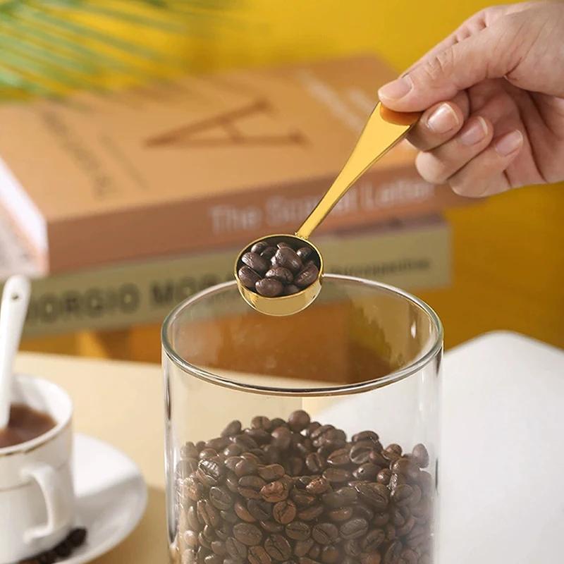 Stainless Steel Coffee Spoon Multi-functional Juice Milk Powder Tea Dessert Spoon Tableware Long Handle Stirring Spoon