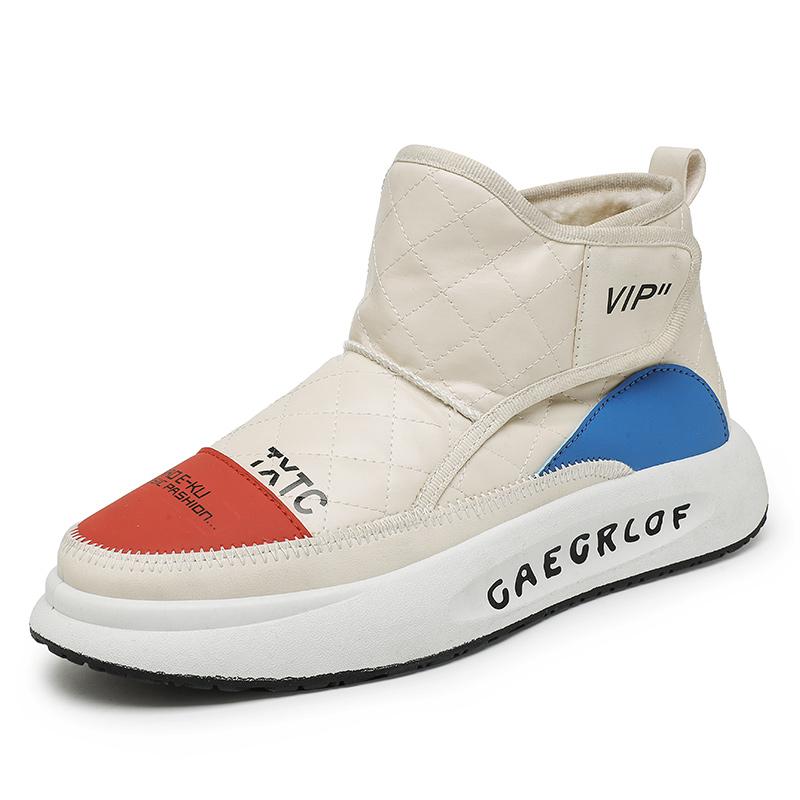 Fashion Men Snow Boots Outdoor Shoes For Male Thick Sole Sneakers for Men Winter Shoes Botines Tenis Keep Warm Fluff Mens Ankle Boots