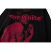 9079 Off-White 2025 Autumn and Winter New OW Wine God Bath Portrait Pattern Pullover Men's and Women's Hooded Sweatshirt Sweatshirt