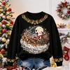 Women's Christmas Print Long Sleeve Top Casual Comfortable Fall Winter Shirt