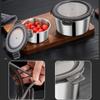 Large Capacity Stainless Steel Food Storage Container Leak Proof Lunch Box with Lid Metal Crisper for Home and Office